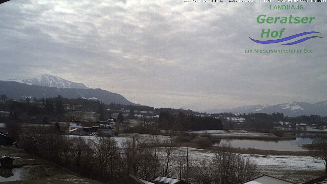 Archiv Foto Webcam Blick vom Geratser Hof auf die Niedersonthofener Seen
