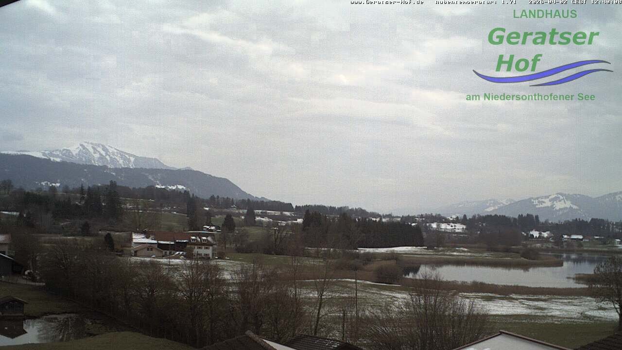 Archiv Foto Webcam Blick vom Geratser Hof auf die Niedersonthofener Seen