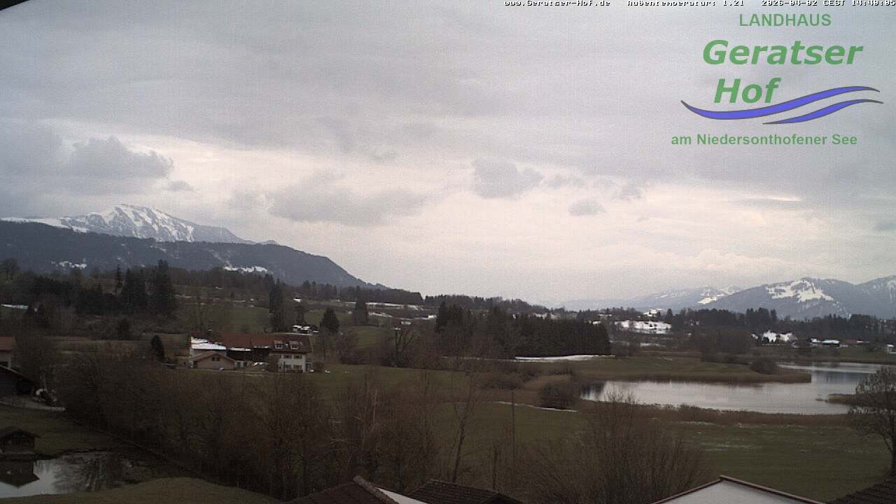 Archiv Foto Webcam Blick vom Geratser Hof auf die Niedersonthofener Seen