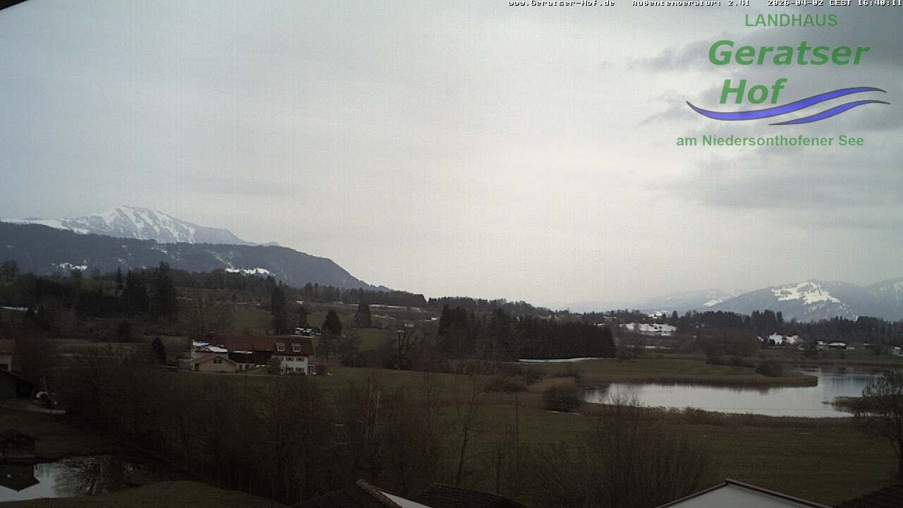 Archiv Foto Webcam Blick vom Geratser Hof auf die Niedersonthofener Seen