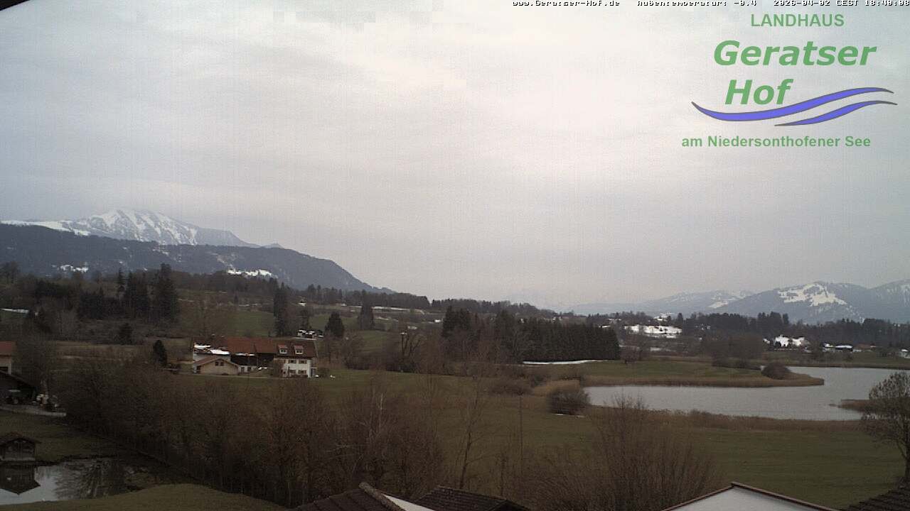 Archiv Foto Webcam Blick vom Geratser Hof auf die Niedersonthofener Seen