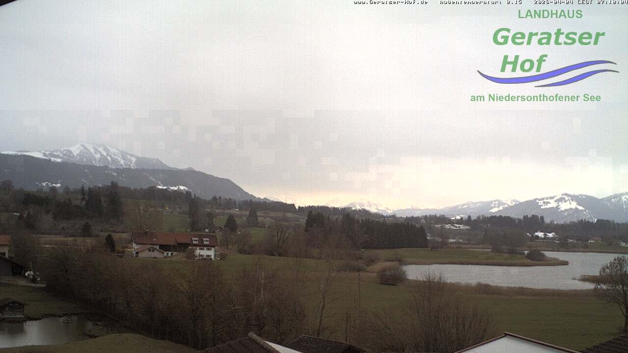 Archiv Foto Webcam Blick vom Geratser Hof auf die Niedersonthofener Seen