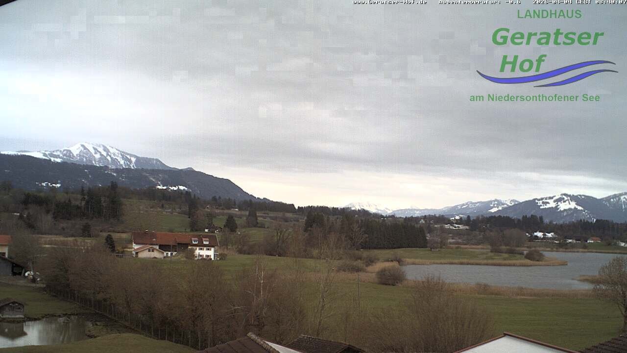 Archiv Foto Webcam Blick vom Geratser Hof auf die Niedersonthofener Seen