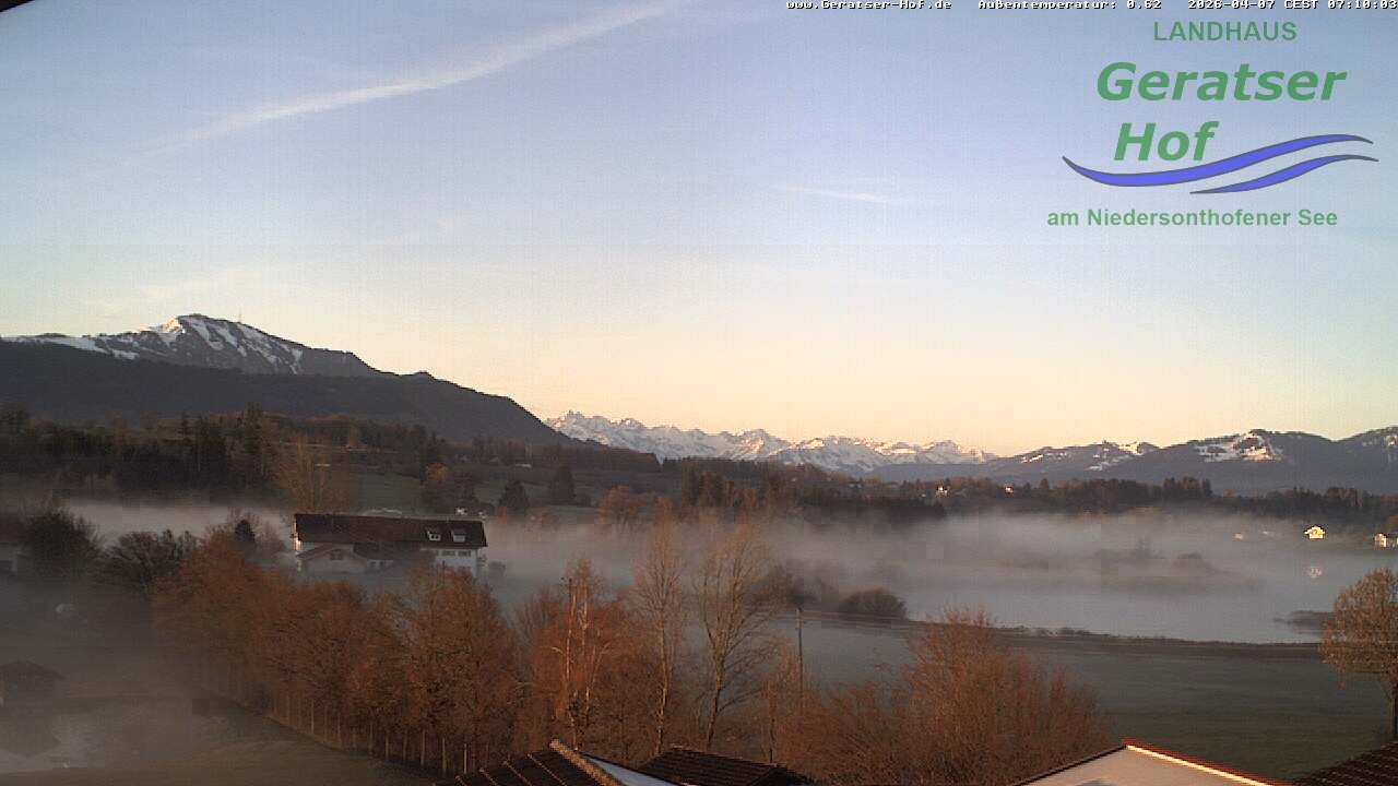 Archiv Foto Webcam Blick vom Geratser Hof auf die Niedersonthofener Seen