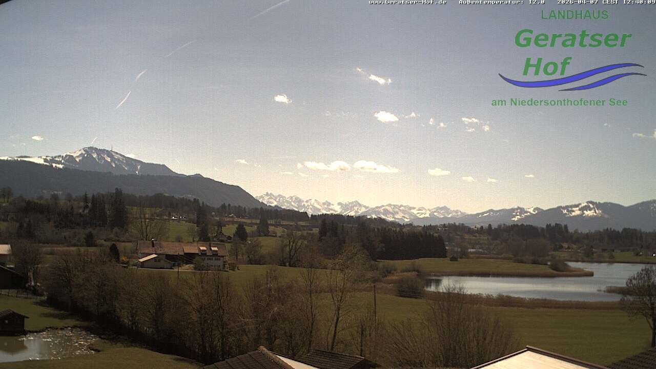 Archiv Foto Webcam Blick vom Geratser Hof auf die Niedersonthofener Seen