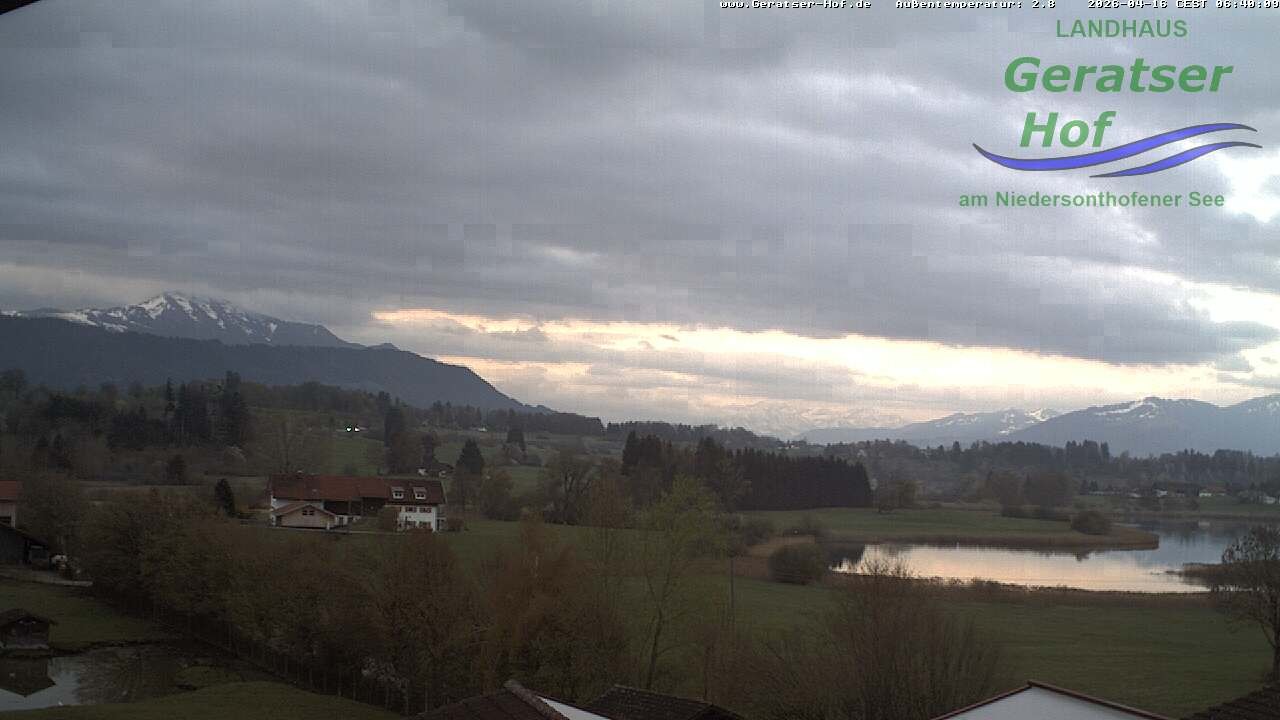 Archiv Foto Webcam Blick vom Geratser Hof auf die Niedersonthofener Seen