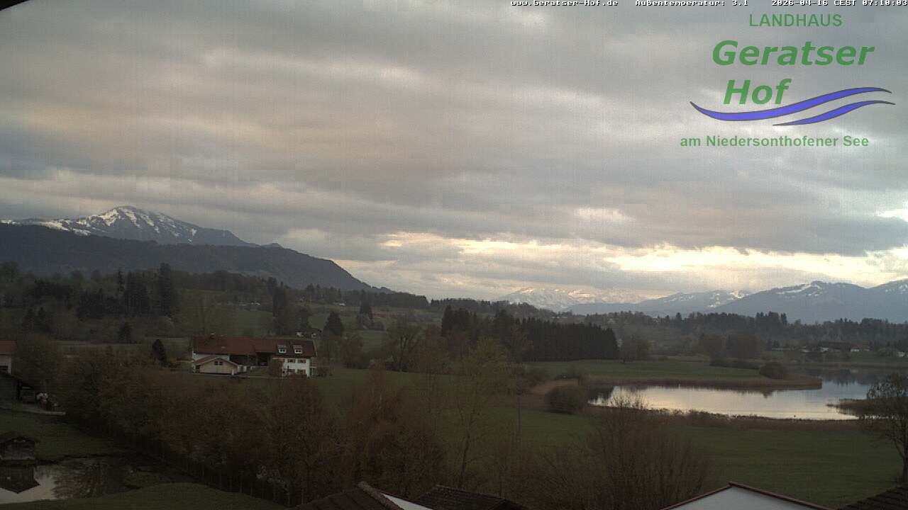 Archiv Foto Webcam Blick vom Geratser Hof auf die Niedersonthofener Seen