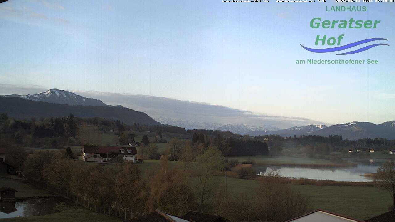 Archiv Foto Webcam Blick vom Geratser Hof auf die Niedersonthofener Seen
