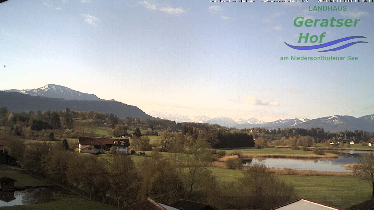 Archiv Foto Webcam Blick vom Geratser Hof auf die Niedersonthofener Seen