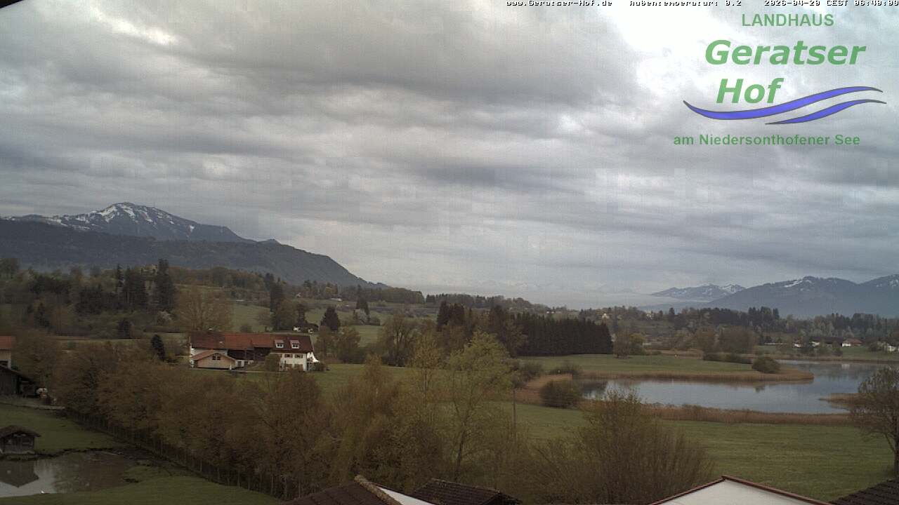 Archiv Foto Webcam Blick vom Geratser Hof auf die Niedersonthofener Seen