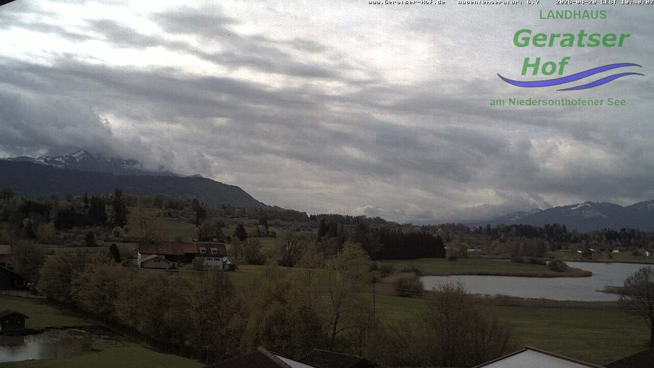 Archiv Foto Webcam Blick vom Geratser Hof auf die Niedersonthofener Seen