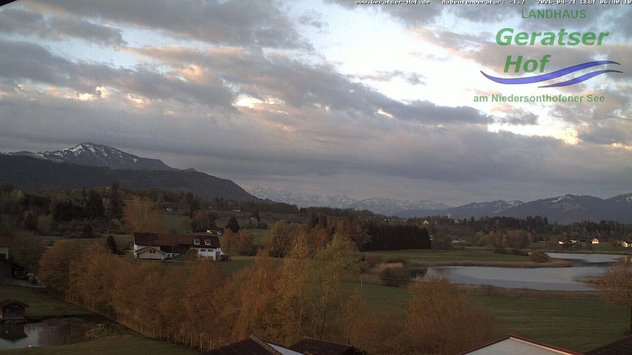 Archiv Foto Webcam Blick vom Geratser Hof auf die Niedersonthofener Seen