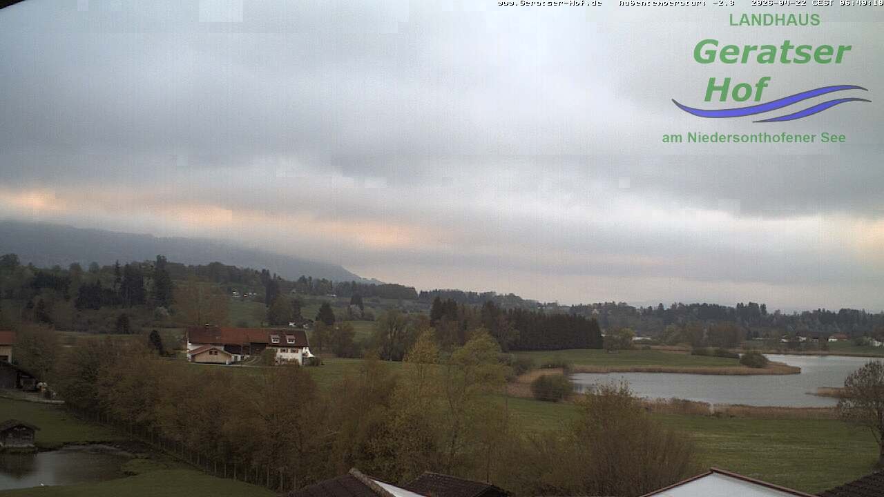 Archiv Foto Webcam Blick vom Geratser Hof auf die Niedersonthofener Seen