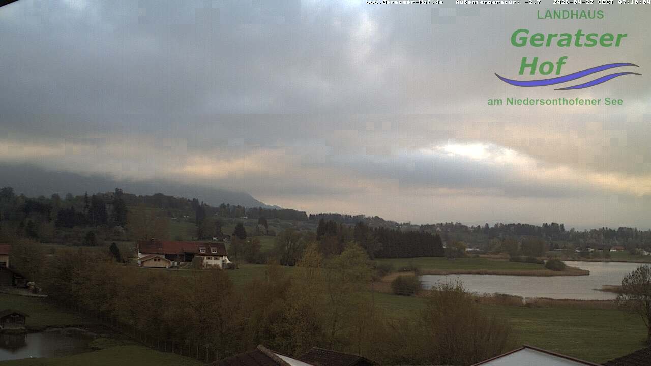 Archiv Foto Webcam Blick vom Geratser Hof auf die Niedersonthofener Seen