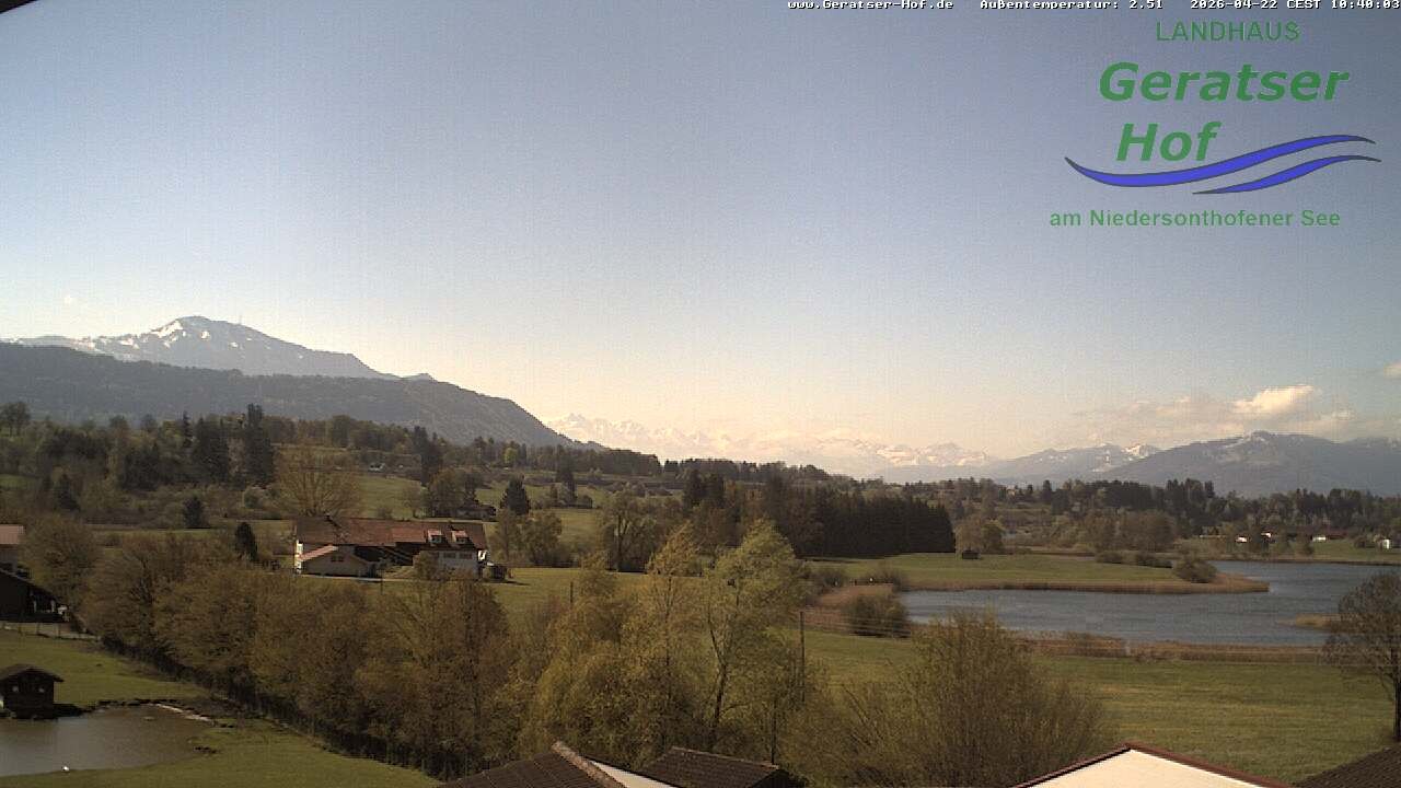 Archiv Foto Webcam Blick vom Geratser Hof auf die Niedersonthofener Seen