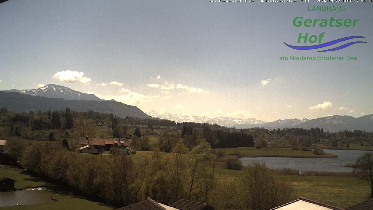 Archiv Foto Webcam Blick vom Geratser Hof auf die Niedersonthofener Seen
