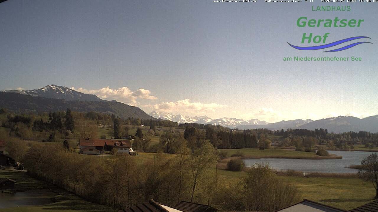 Archiv Foto Webcam Blick vom Geratser Hof auf die Niedersonthofener Seen