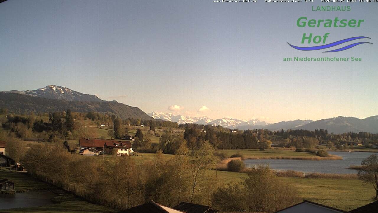 Archiv Foto Webcam Blick vom Geratser Hof auf die Niedersonthofener Seen