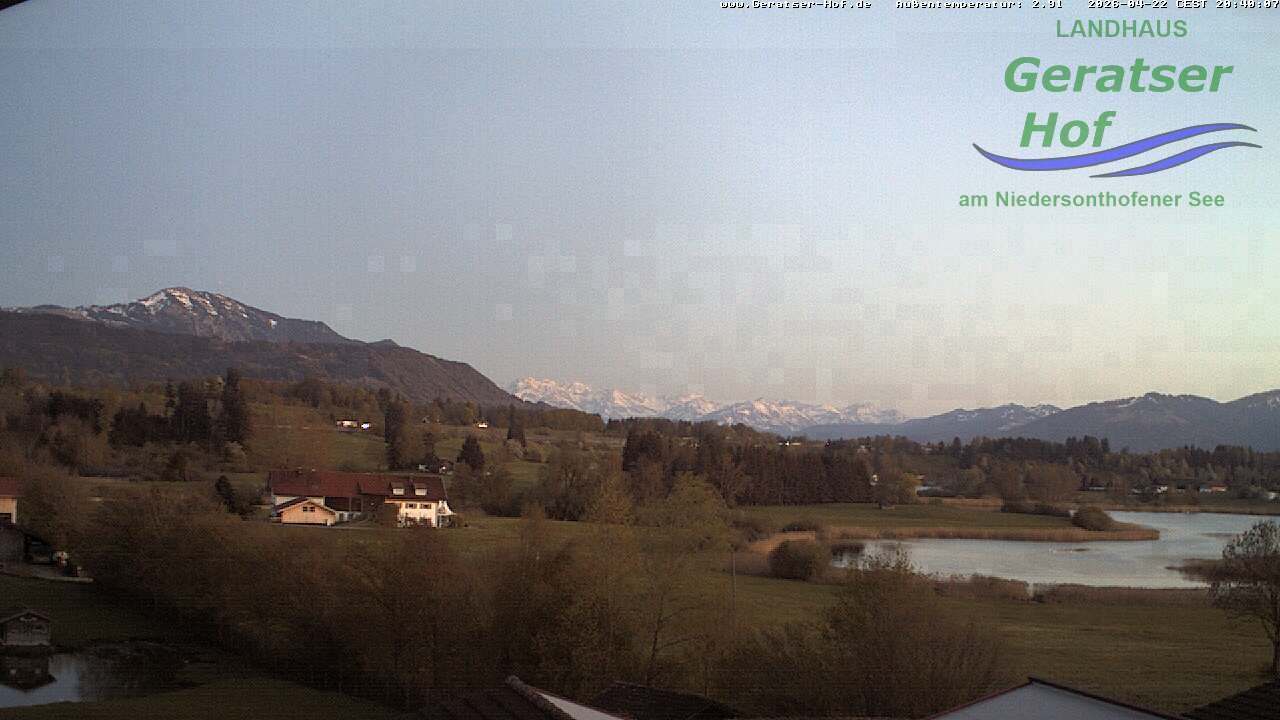Archiv Foto Webcam Blick vom Geratser Hof auf die Niedersonthofener Seen