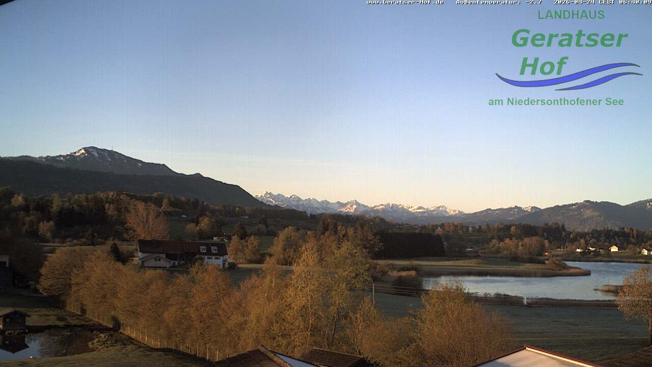 Archiv Foto Webcam Blick vom Geratser Hof auf die Niedersonthofener Seen