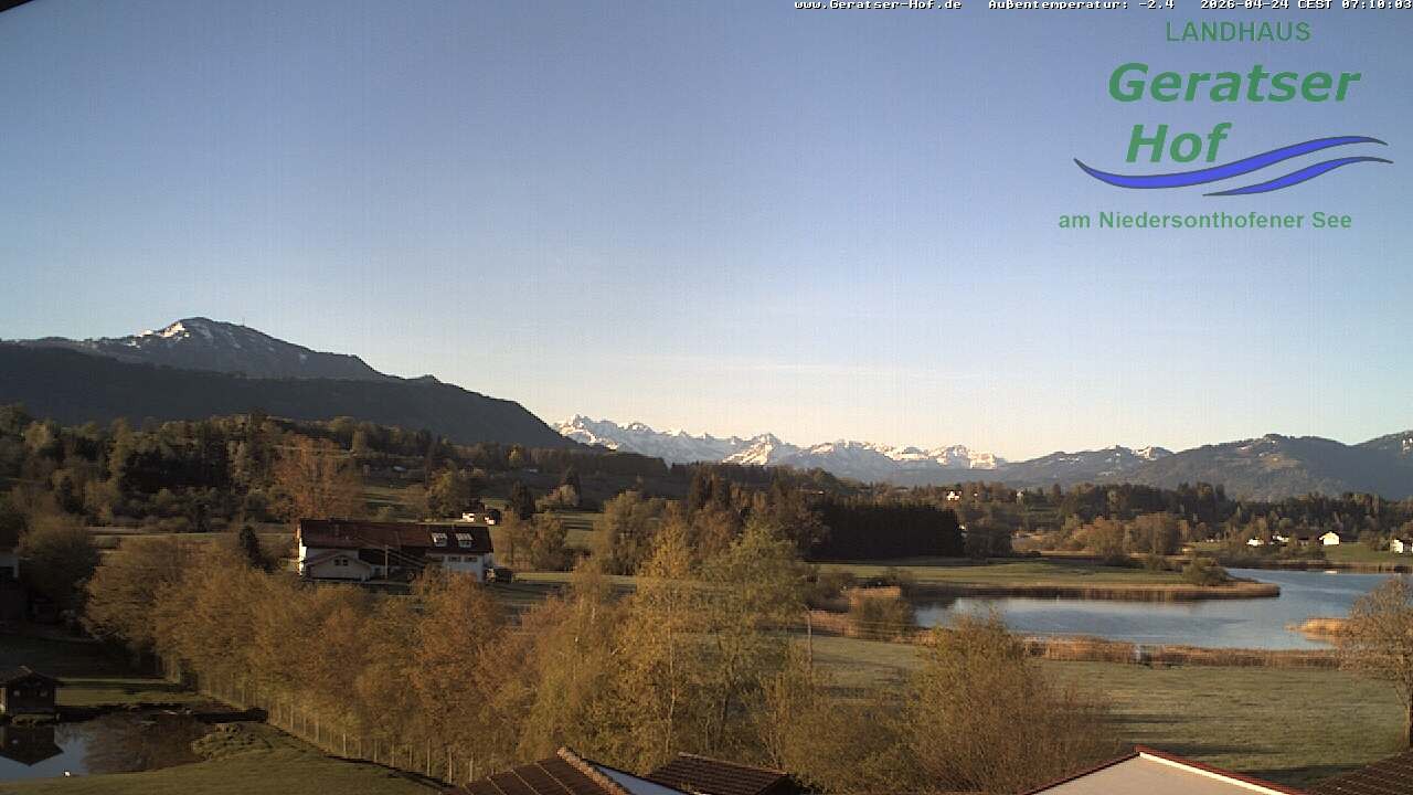 Archiv Foto Webcam Blick vom Geratser Hof auf die Niedersonthofener Seen