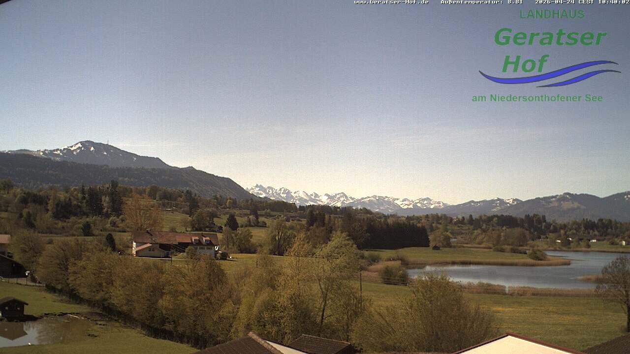 Archiv Foto Webcam Blick vom Geratser Hof auf die Niedersonthofener Seen