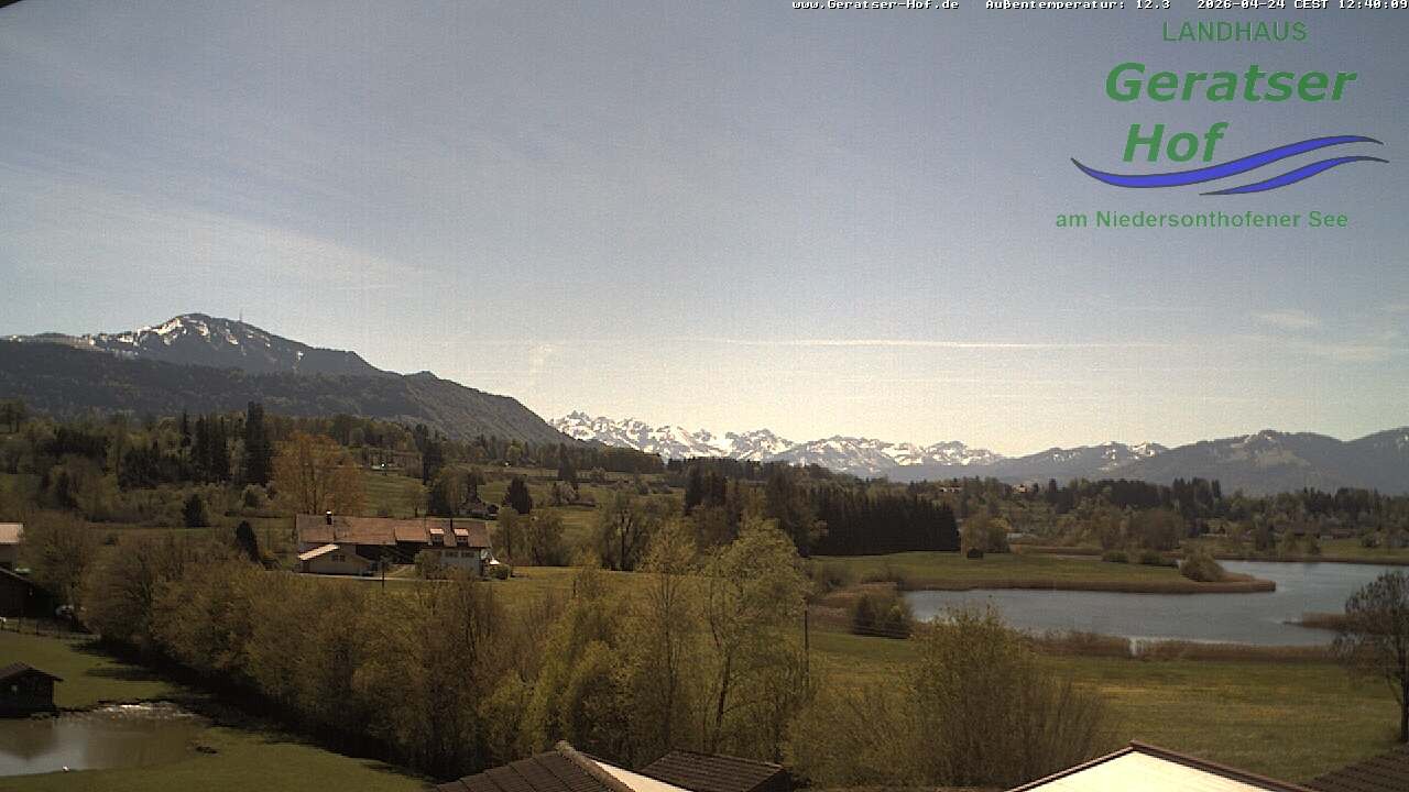 Archiv Foto Webcam Blick vom Geratser Hof auf die Niedersonthofener Seen