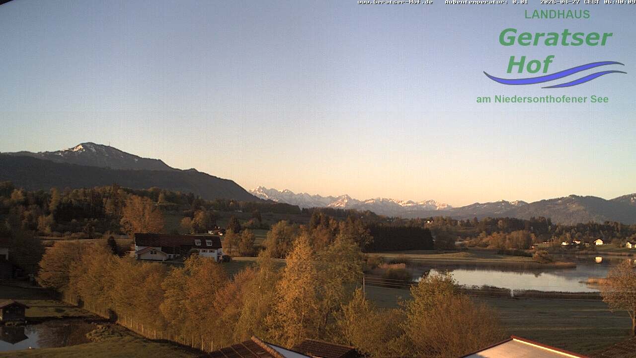 Archiv Foto Webcam Blick vom Geratser Hof auf die Niedersonthofener Seen