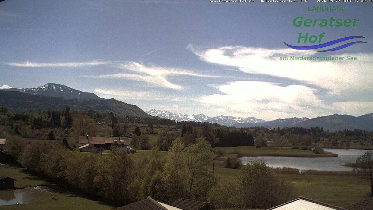 Archiv Foto Webcam Blick vom Geratser Hof auf die Niedersonthofener Seen