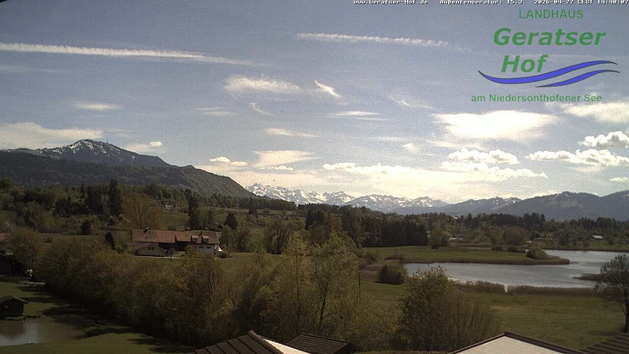 Archiv Foto Webcam Blick vom Geratser Hof auf die Niedersonthofener Seen