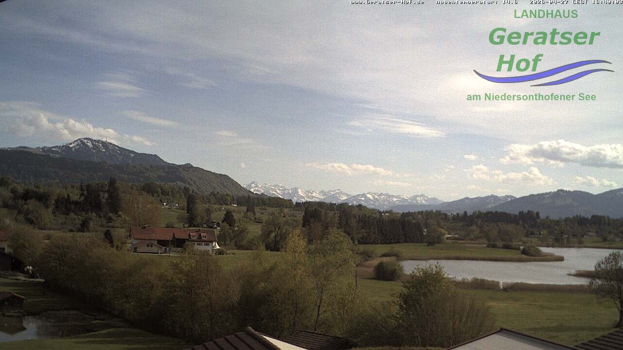 Archiv Foto Webcam Blick vom Geratser Hof auf die Niedersonthofener Seen