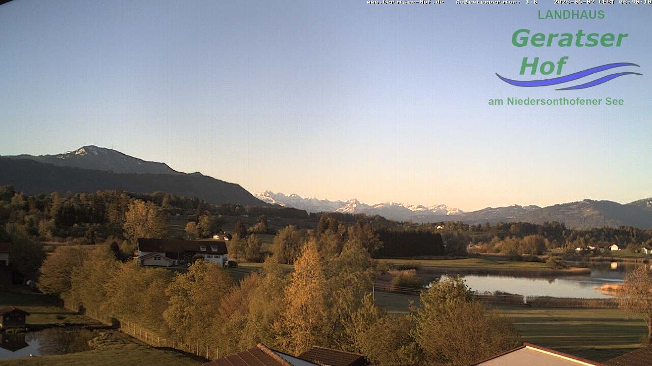 Archiv Foto Webcam Blick vom Geratser Hof auf die Niedersonthofener Seen