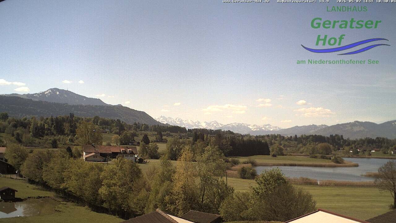 Archiv Foto Webcam Blick vom Geratser Hof auf die Niedersonthofener Seen