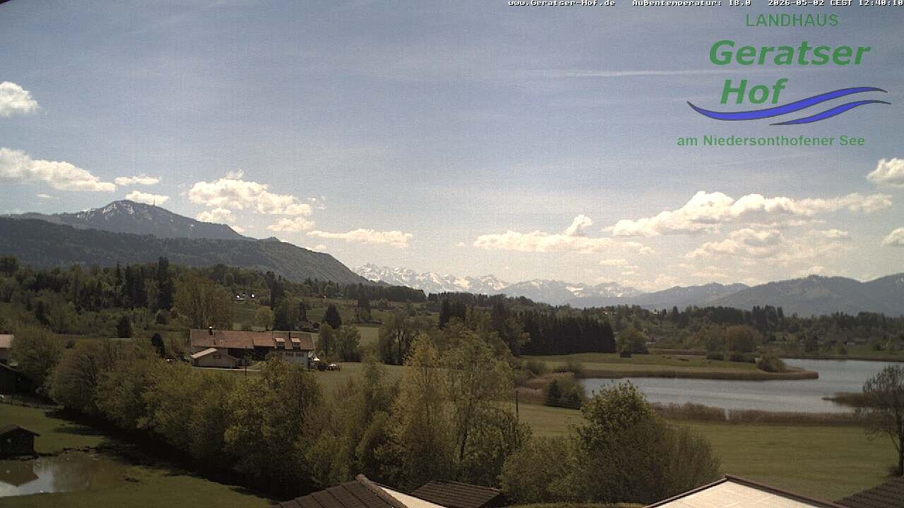 Archiv Foto Webcam Blick vom Geratser Hof auf die Niedersonthofener Seen
