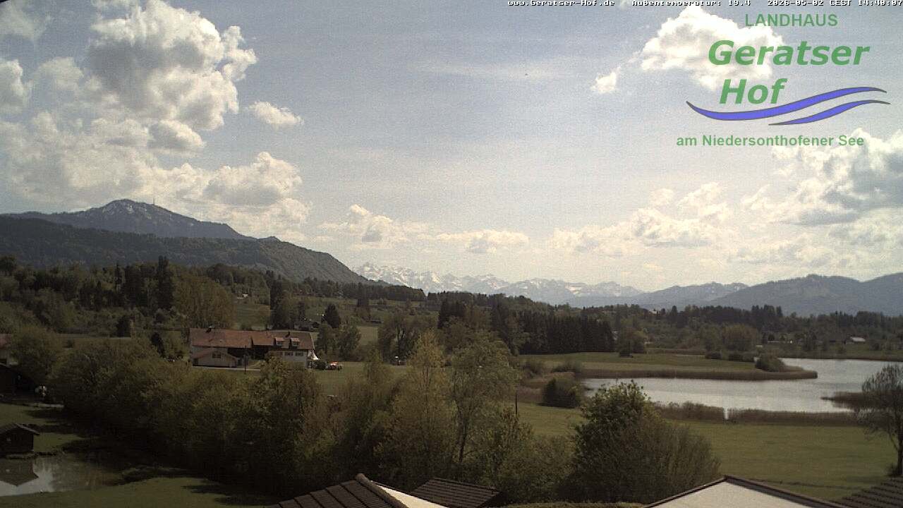 Archiv Foto Webcam Blick vom Geratser Hof auf die Niedersonthofener Seen