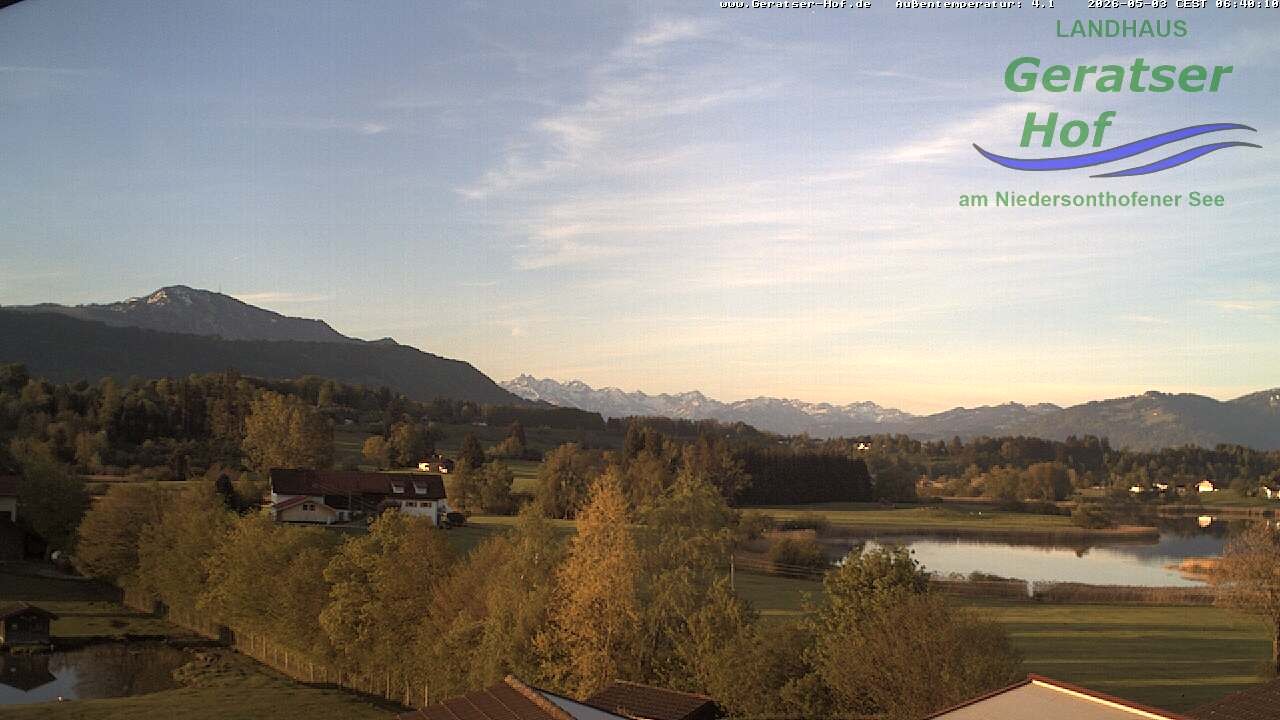 Archiv Foto Webcam Blick vom Geratser Hof auf die Niedersonthofener Seen