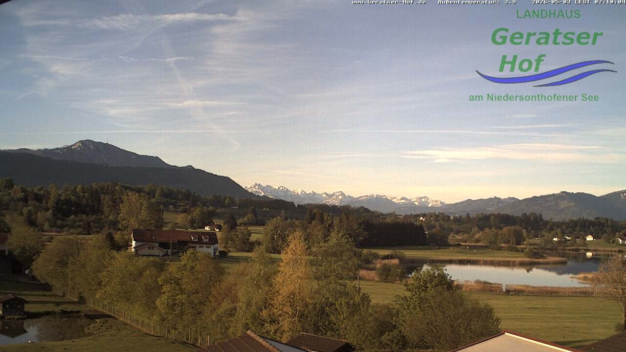 Archiv Foto Webcam Blick vom Geratser Hof auf die Niedersonthofener Seen