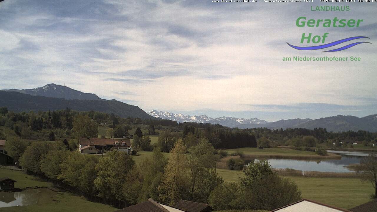 Archiv Foto Webcam Blick vom Geratser Hof auf die Niedersonthofener Seen
