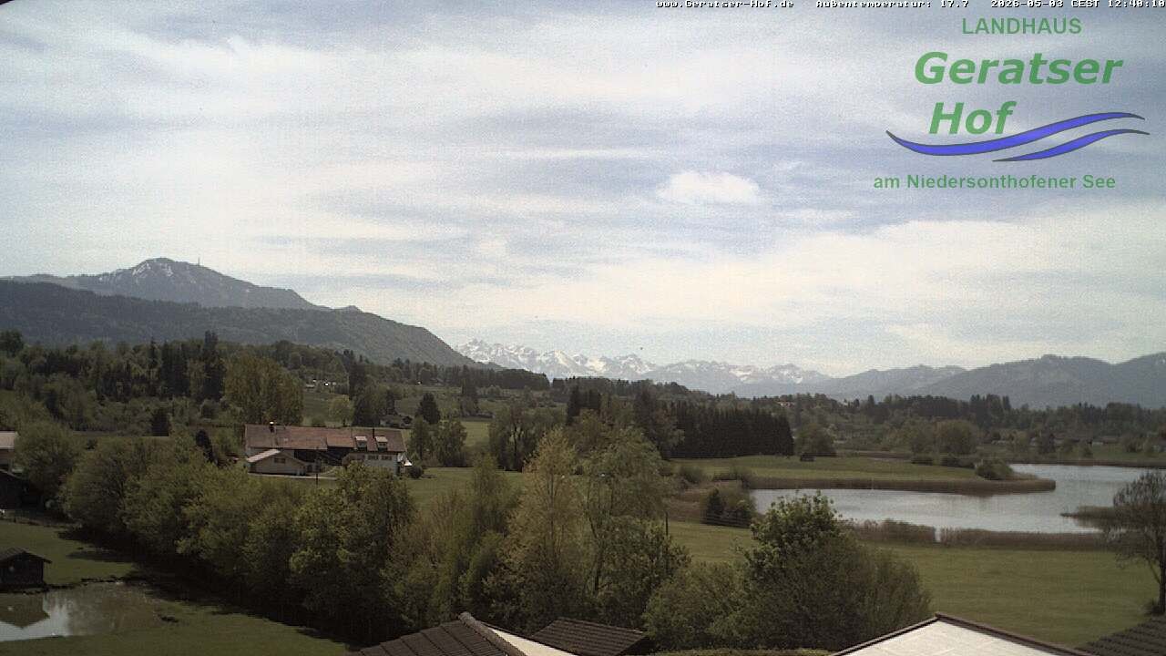 Archiv Foto Webcam Blick vom Geratser Hof auf die Niedersonthofener Seen