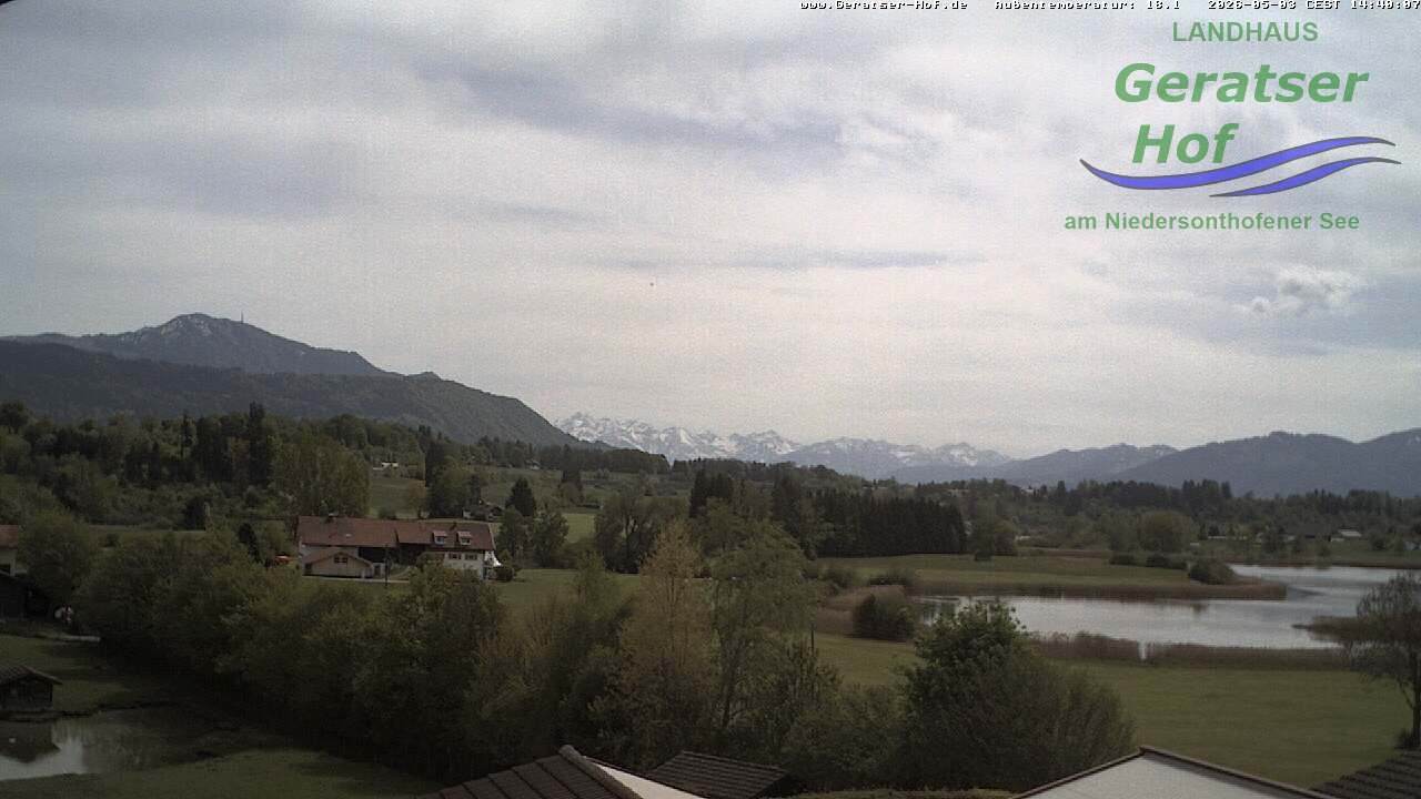 Archiv Foto Webcam Blick vom Geratser Hof auf die Niedersonthofener Seen