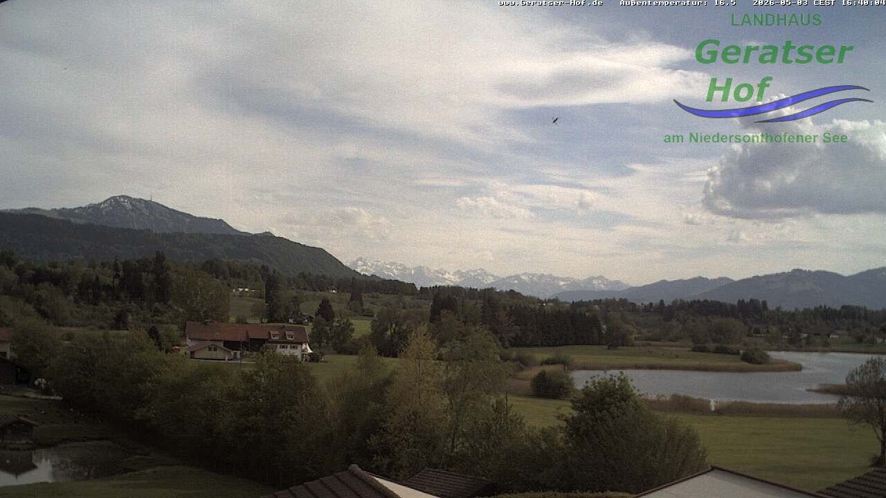 Archiv Foto Webcam Blick vom Geratser Hof auf die Niedersonthofener Seen