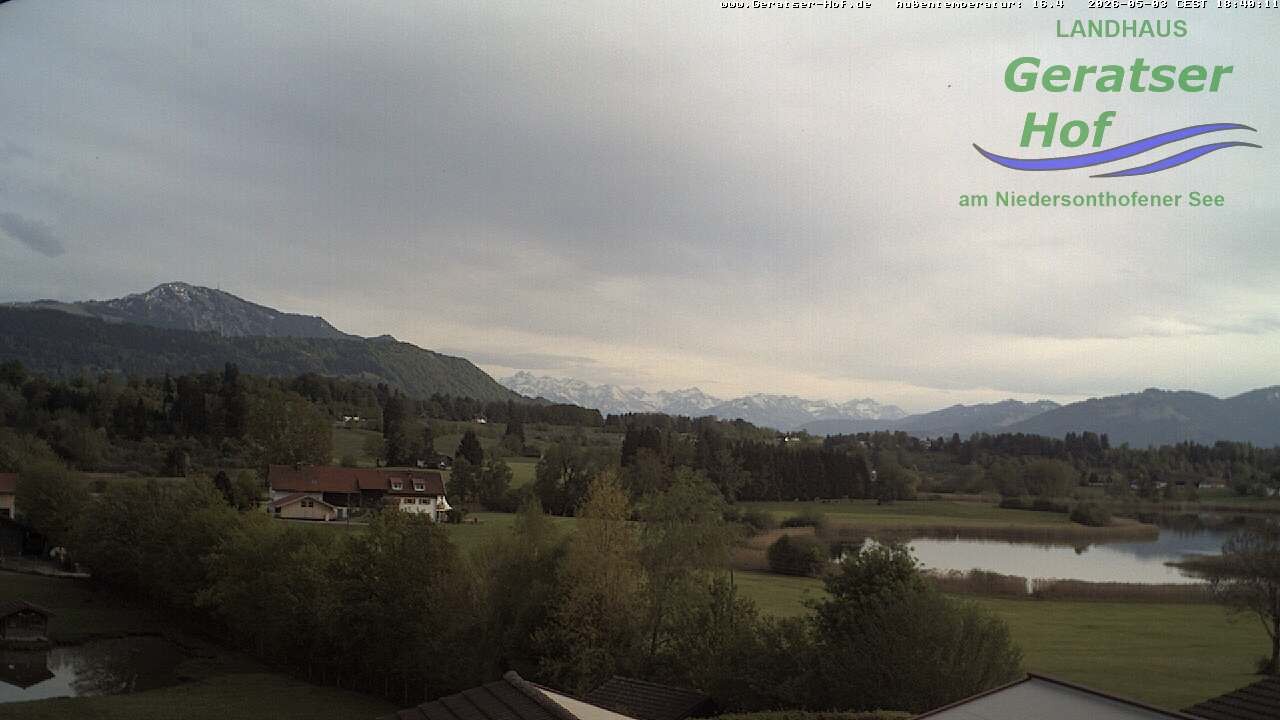 Archiv Foto Webcam Blick vom Geratser Hof auf die Niedersonthofener Seen