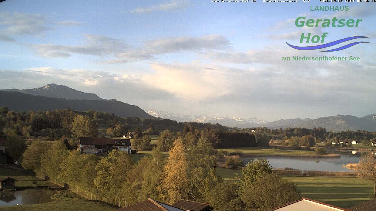 Archiv Foto Webcam Blick vom Geratser Hof auf die Niedersonthofener Seen