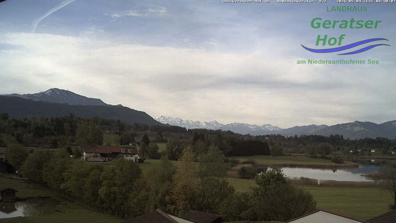 Archiv Foto Webcam Blick vom Geratser Hof auf die Niedersonthofener Seen