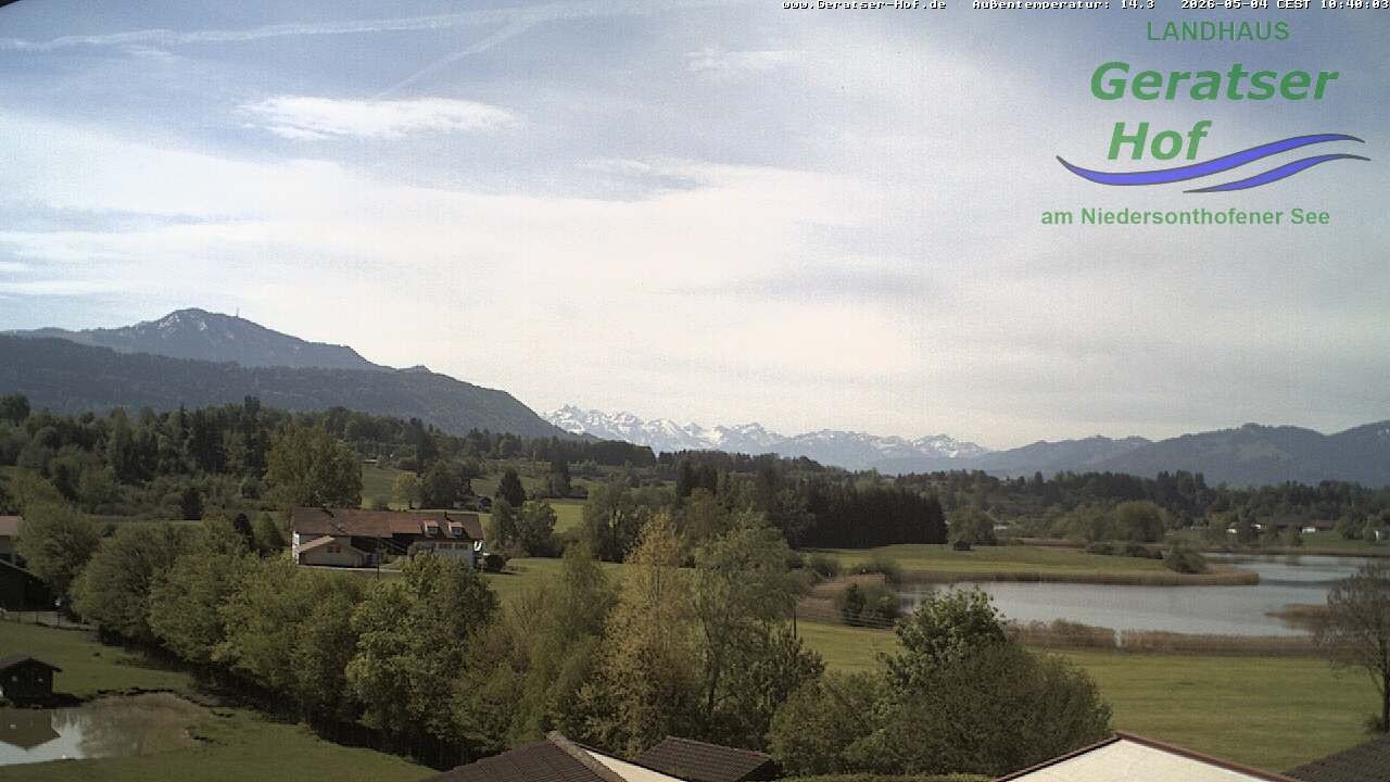 Archiv Foto Webcam Blick vom Geratser Hof auf die Niedersonthofener Seen