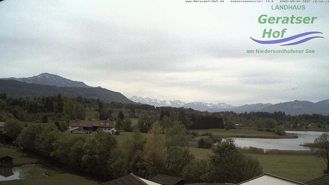 Archiv Foto Webcam Blick vom Geratser Hof auf die Niedersonthofener Seen