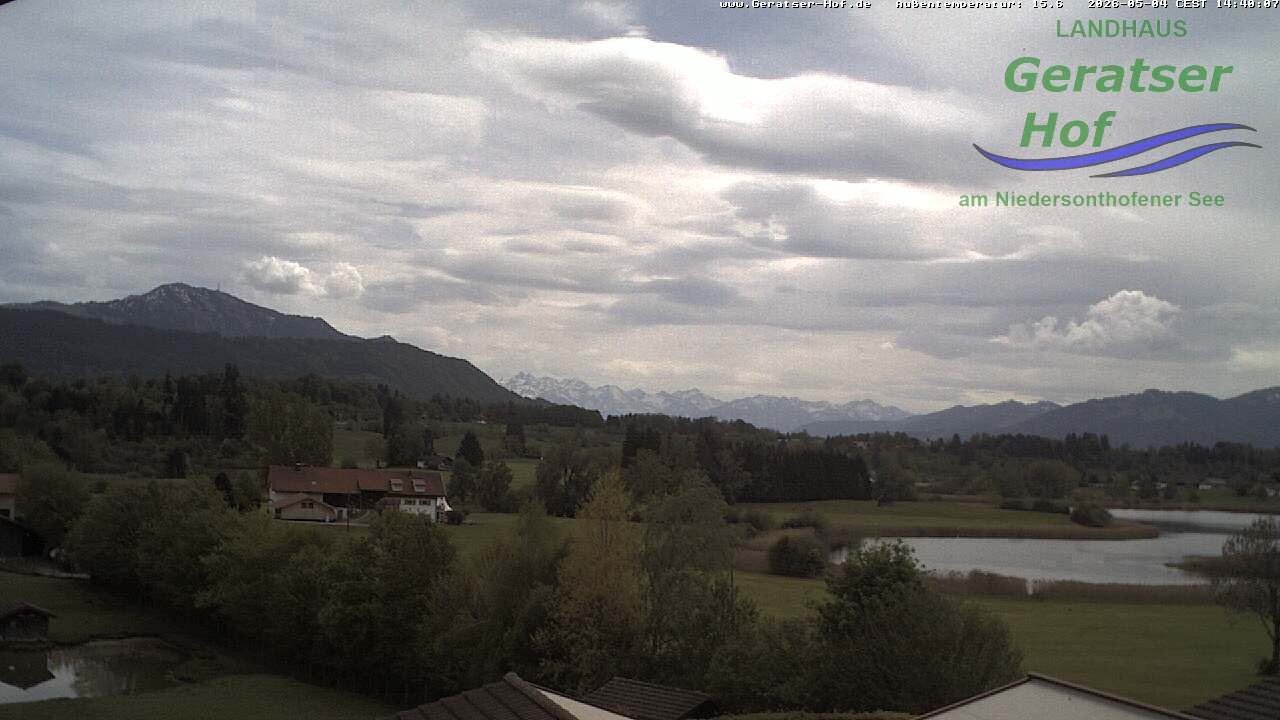 Archiv Foto Webcam Blick vom Geratser Hof auf die Niedersonthofener Seen