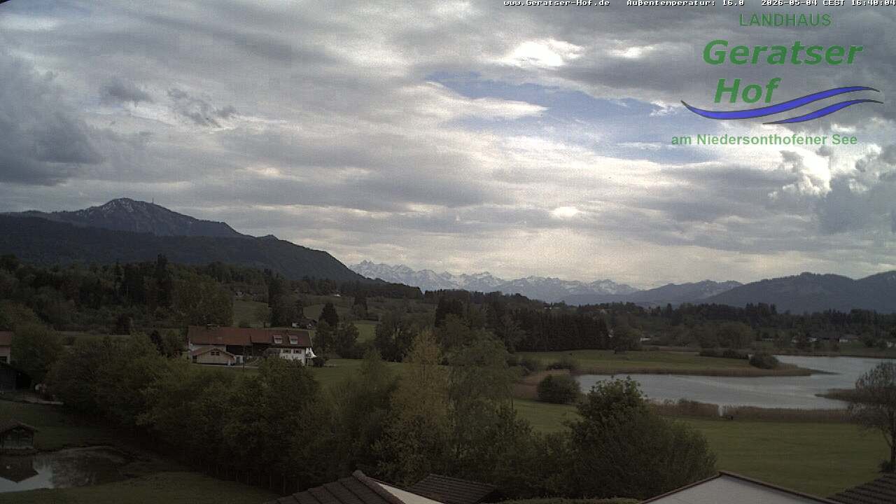 Archiv Foto Webcam Blick vom Geratser Hof auf die Niedersonthofener Seen