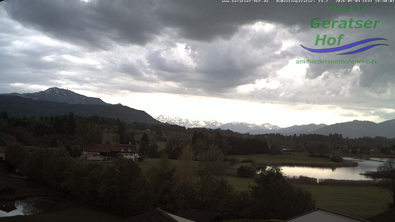 Archiv Foto Webcam Blick vom Geratser Hof auf die Niedersonthofener Seen