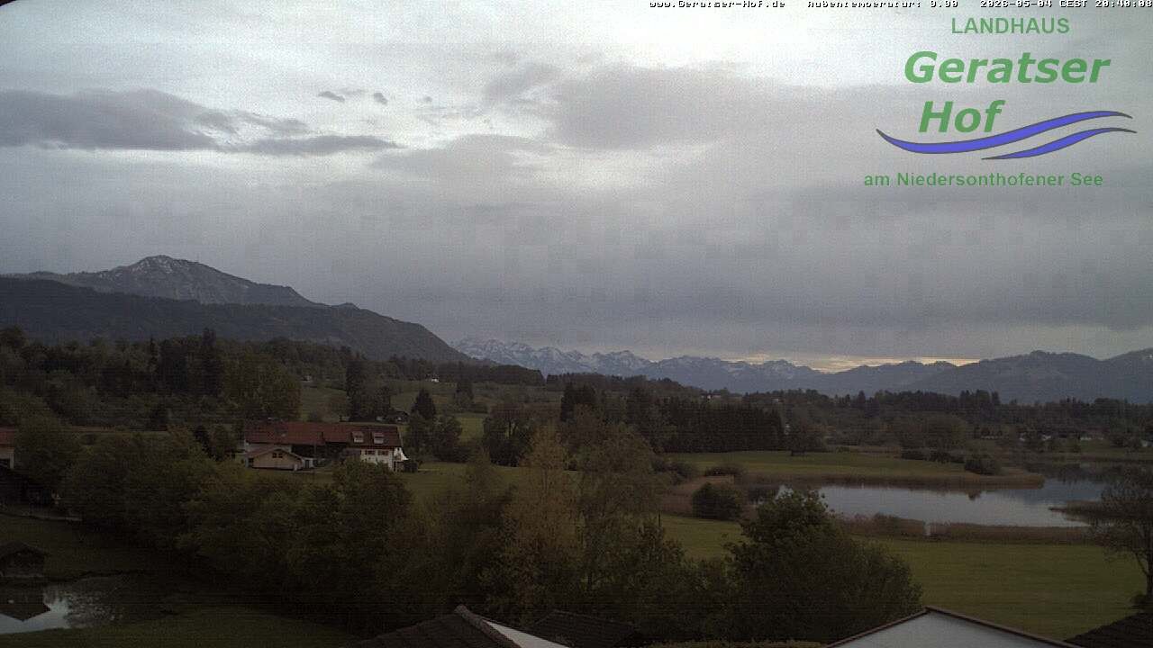 Archiv Foto Webcam Blick vom Geratser Hof auf die Niedersonthofener Seen
